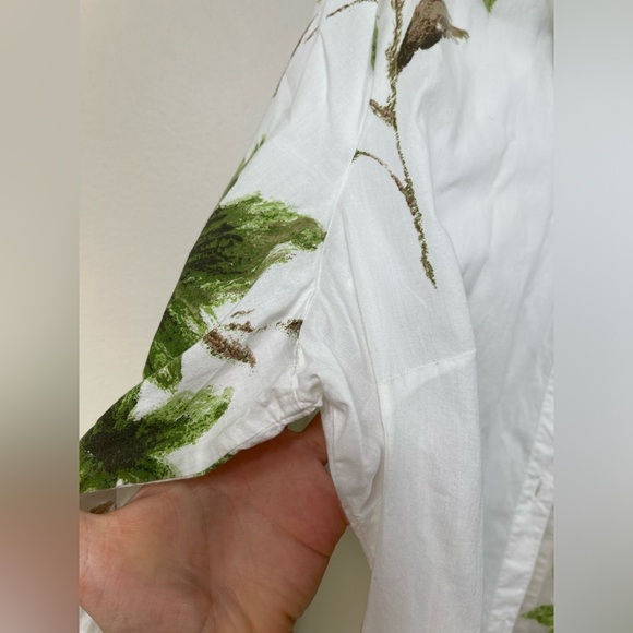 Floral Button-Up Shirt Cotton Women's Additions by Chico's Size 3 - Picture 6 of 16